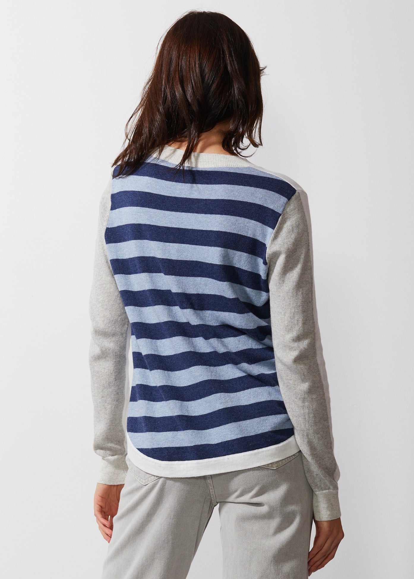 Stripey Stardom Sweater- WHITE